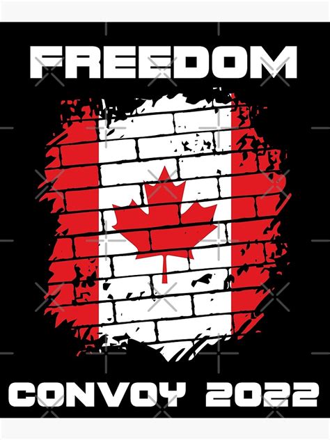 Canada Flag Maple Leaf Freedom Convoy Canadian Trucker Art