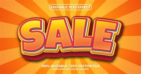 Premium Vector Sale Editable Text Effect