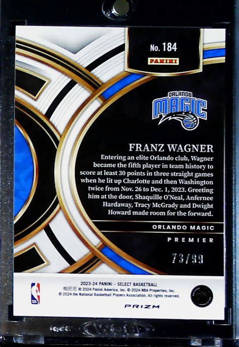 Franz Wagner Select Premier Level Light Blue Disco Prizm Ebay