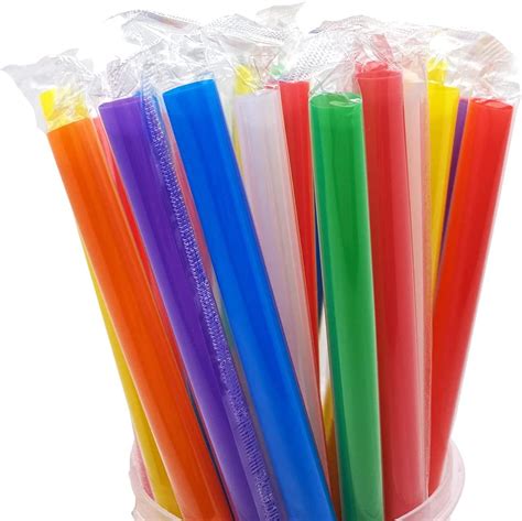 100 Pack Jumbo Smoothie Straws 9 45 Inches Boba Straws Individually