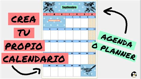 C Mo Hacer Calendarios Personalizados Planner Mensual O Agenda