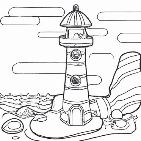 Desenhos De Farol No Mar Para Imprimir E Colorir