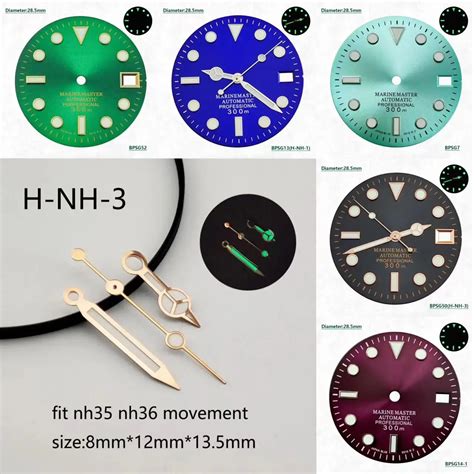 Esfera De Reloj Nh De Mm Esfera De Mano S Piezas De Cara Luminosa