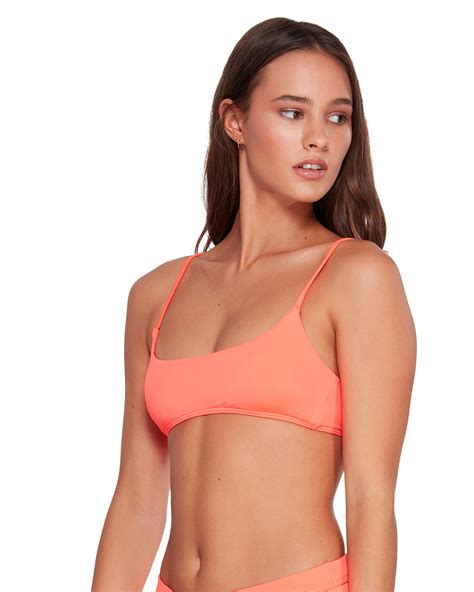 Billabong Sol Searcher Bralette Bikini Top Neon Coral Surfstitch