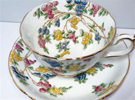 Hammersley Tea Cup And Saucer English Teacups Hand Painted Tea Cups