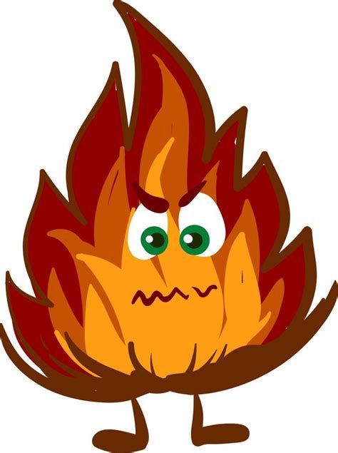 Angry Fire Illustration Vector On White Background 13609035 Vector