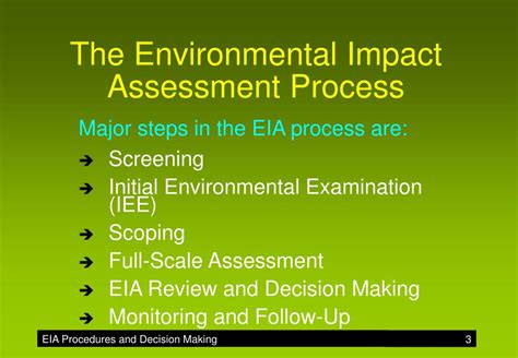 Ppt Overview Of The Environmental Impact Assessment Process Powerpoint Presentation Id1397878