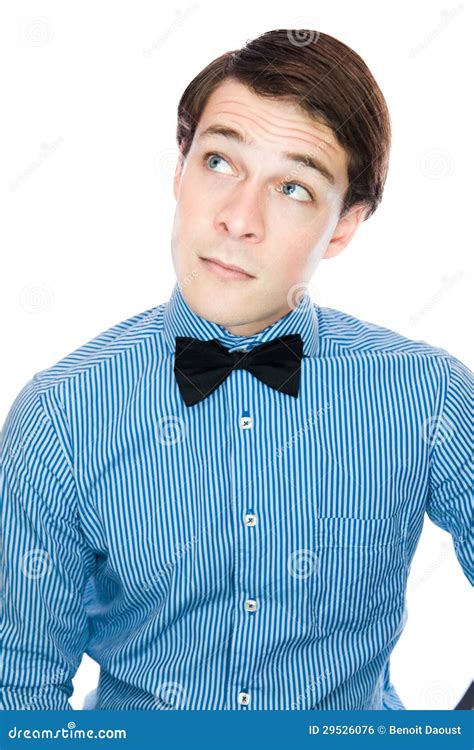 Handsome Old Fashioned Gentleman Looking Up Stock Photo Image Of