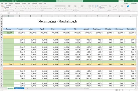 Kostenanalyse Haushaltsbuch Excel Vorlage Kostenkontrolle