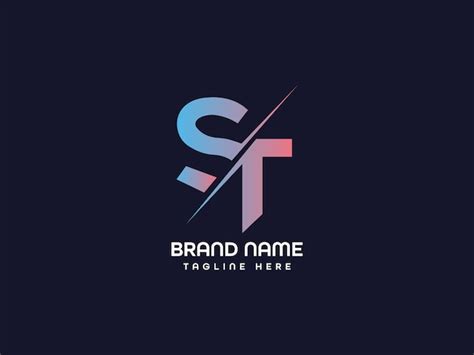 Un Logotipo De Letra Hecho Por St Tiro Vector Premium