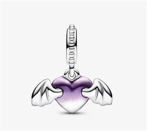 Pandora Vampire Winged Heart Dangle Charm In Pandora Bracelet