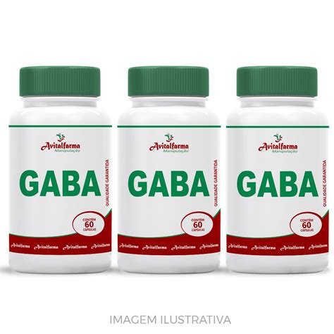 kit 3 Gaba Ácido Gama aminobutírico 200mg 60 Cáps Avitalfarma