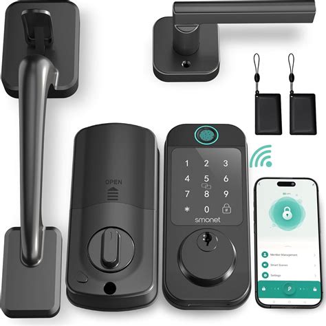 Suming Wifi Front Door Lock Set Fingerprint Keyless Entry Smart Digital