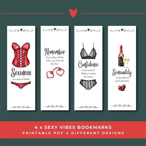 Sexy Bookmarks Printable Bookmark T For Girlfriend Erotic Ts