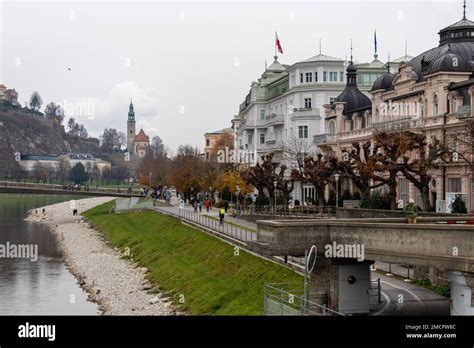 Salzach River runs through Salzburg, Austria Stock Photo - Alamy