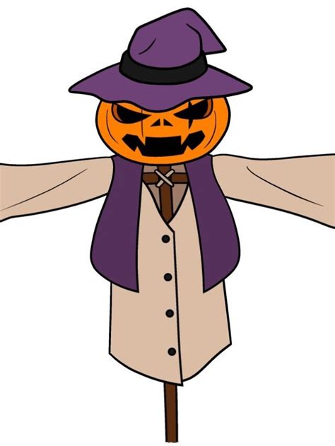 Easy Scary Scarecrow Step-by-Step Tutorial - Easy Drawing Guides