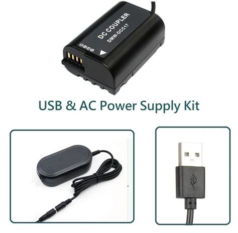 Tusar Usb A Ac Dummy Battery Supply Kit For Panasonic Dmw Blk Dmw