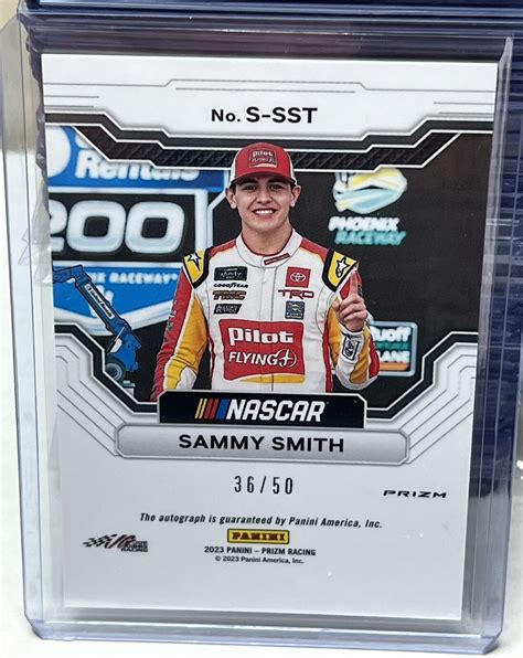 Panini Prizm Racing Sammy Smith Checkered Flag Scripts Auto