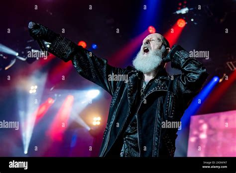 London England Judas Priest Perform On Stage At Wembley Arena During