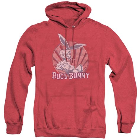 Looney Tunes Wishful Thinking Adult Heather Hoodie Sweatshirt Red