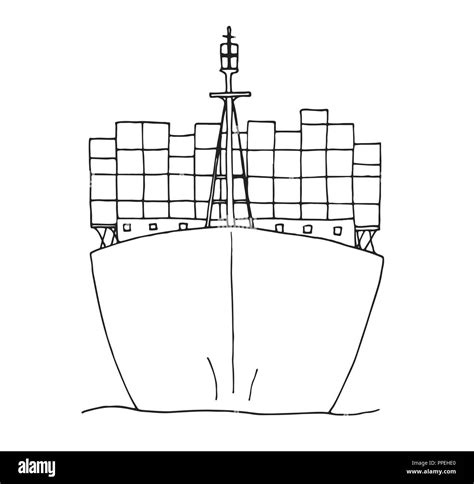 Cargo Ship Drawing