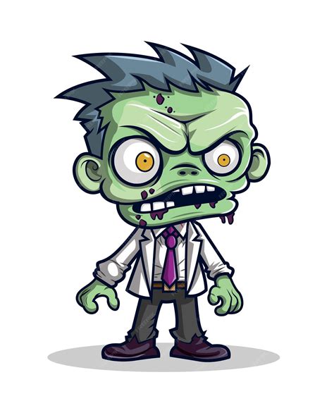 Lindo Zombie Vector Diseño Zombie Halloween Vector Ilustración Con