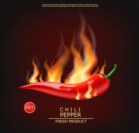 Premium Vector Hot Chili Sauce Fire Background