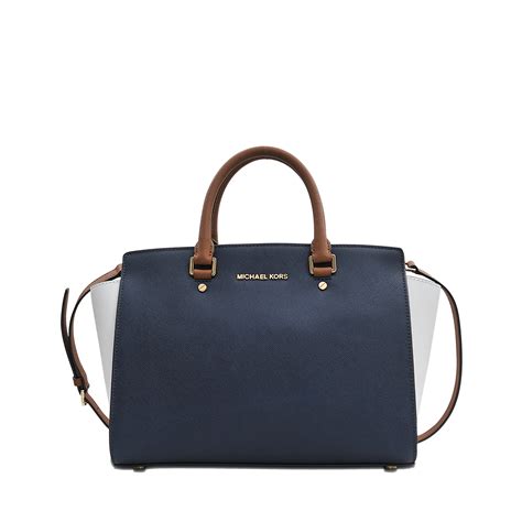 Lyst Michael Michael Kors Selma Lg Tz Satchel K Bag In Blue