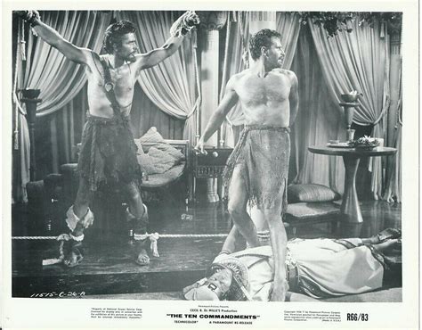 Charlton Heston Moses John Derek Shirtless Vintage The Ten Commandments