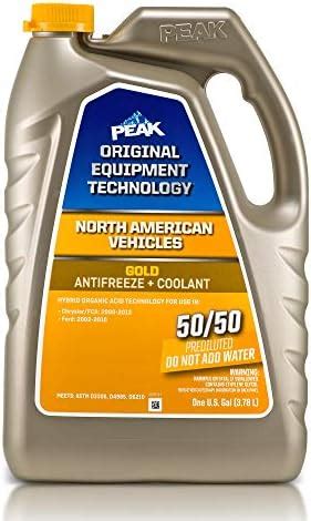 PEAK OET Extended Life Gold 50 50 Prediluted Antifreeze Coolant For