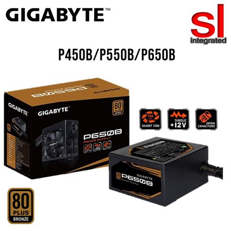 Gigabyte 80 Bronze Power Supply Series P450bp550bp650b Shopee