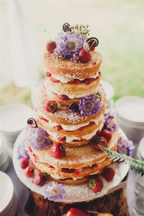 Unique Wedding Reception Ideas On A Budget Naked Wedding Cake With