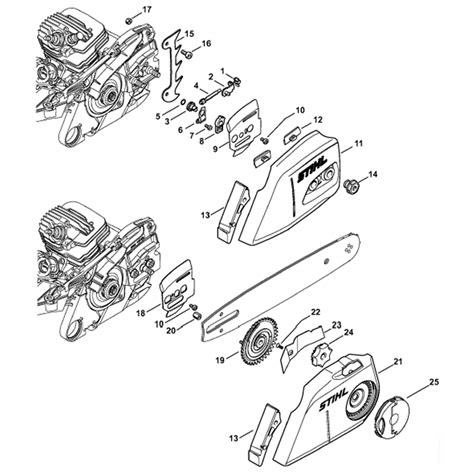 Stihl Ms Chainsaw Ms Cq Parts Diagram Chain Tensioner