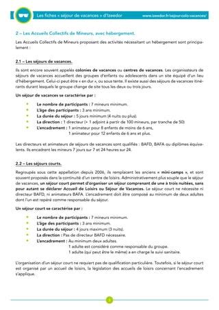 Les Diff Rents Types D Acm Ou Accueil Collectif De Mineurs Pdf