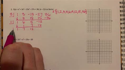 Polynomials Finding Real Zeros And Sketching The Graph Youtube