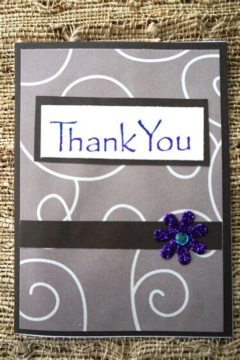 Flower Thank You Card by NoteCardCreations on Etsy