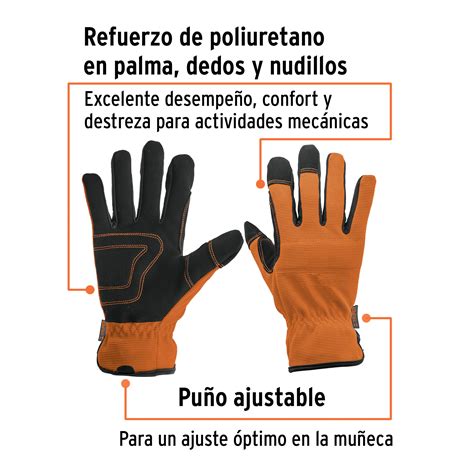 Ficha Tecnica Guantes para mecánico palma reforzada TRUPER