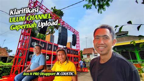 Joss H Pro Di Support Produk Jk Coustic Klarifikasi Ulum Channel