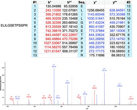 Fig S2 Representative Peptide Sequencing Data By Msms Product Ion Download Scientific