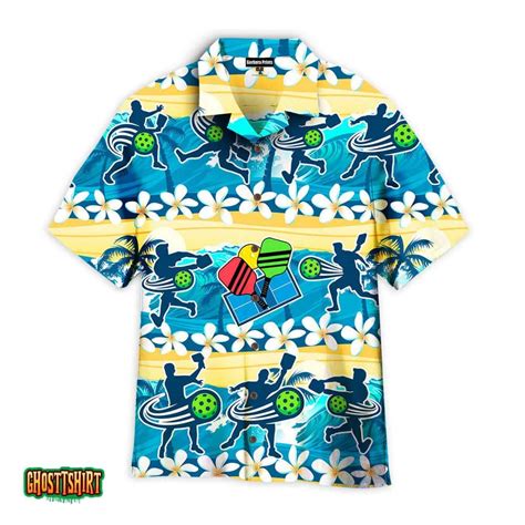 Pickleball Tropical Aloha Hawaiian Shirt