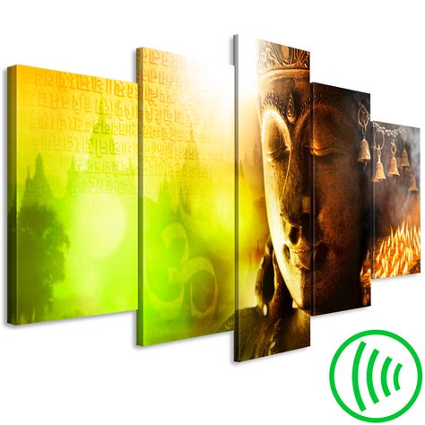 LEINWAND DEKO BILDER Buddha Asia Orient WANDBILD XXL Wohnzimmer Natur