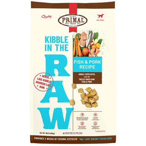Primal Kibble In The Raw Fish & Pork Recipe Kibble-Sized Bites Dog Foo – Houston Raw Pet Food