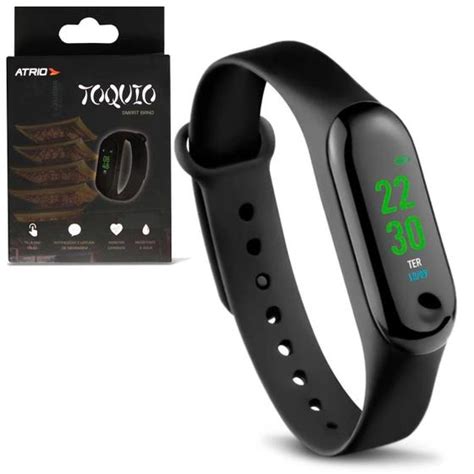 Relógio Smart Band Tóquio Atrio Android IOS Preto Es264 Smartwatch