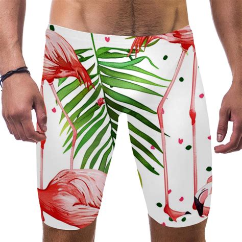 Mens Swim Briefs Mens Jammers For Swimming Flamingo