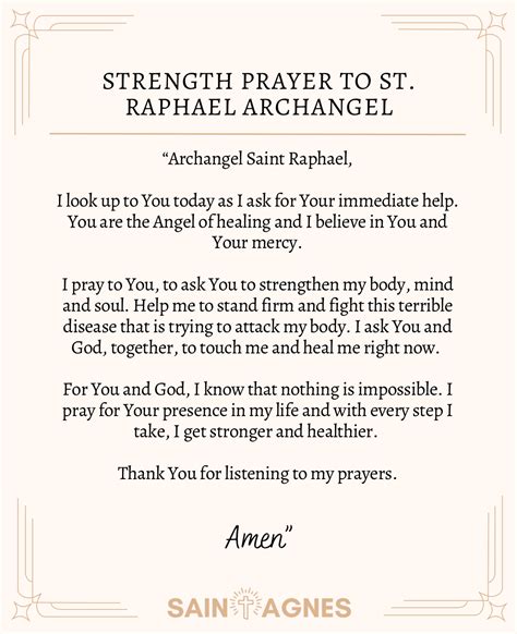 4 Prayers to St. Raphael For Healing and Cure: Printable Images