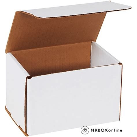 6x4x3 White Die Cut Mailers Corrugated Cardboard Boxes Mrboxonline