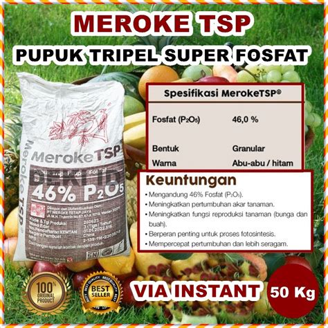 Jual Tsp Meroke Kg Via Instant Kemasan Pabrik Pupuk Triple Super