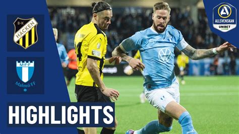 Highlights Bk H Cken Malm Ff Allsvenskan Youtube