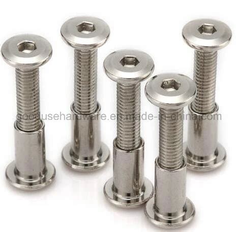 M6 Furniture Joint Connector Bolt Cap Nut Hex Socket Screws Head Cot