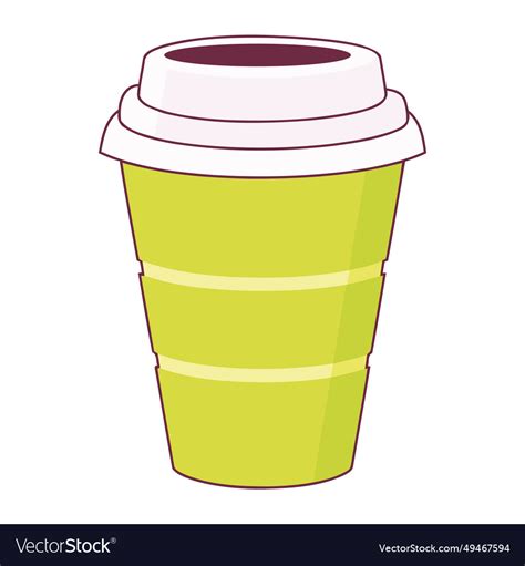 Reusable Coffee Cup Recycling Royalty Free Vector Image